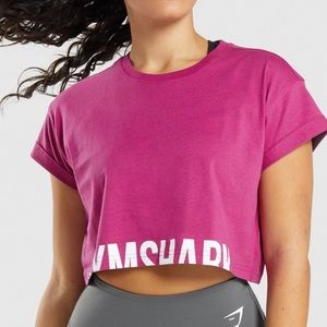 Gymshark Fraction Crop Top - Dragon Pink